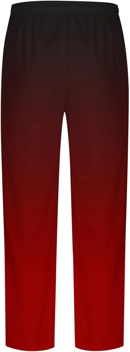 Men's Baggy Pants Gradient Print Casual Pant Elastic Waist Lace Up Sweatpants Loose Lightweight Beach Pants Trousers