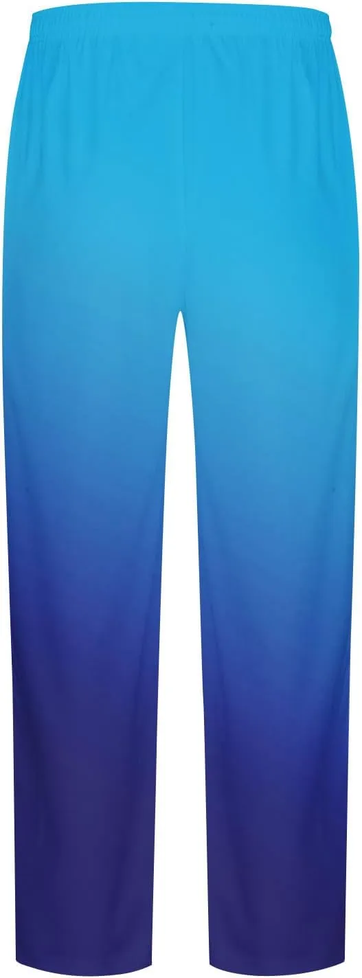 Men's Baggy Pants Gradient Print Casual Pant Elastic Waist Lace Up Sweatpants Loose Lightweight Beach Pants Trousers