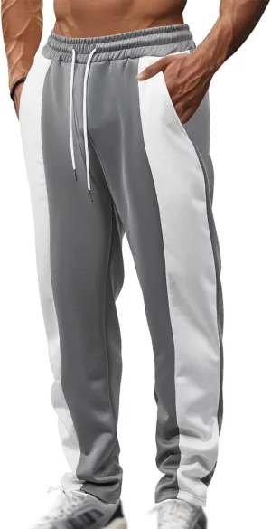Mens Corduroy Casual Elastic Drawstring Waist Baggy Straight Leg Yoga Sweatpants Beach Travel Work Sports Pants