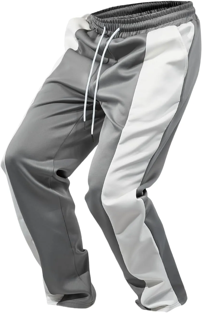 Mens Corduroy Casual Elastic Drawstring Waist Baggy Straight Leg Yoga Sweatpants Beach Travel Work Sports Pants