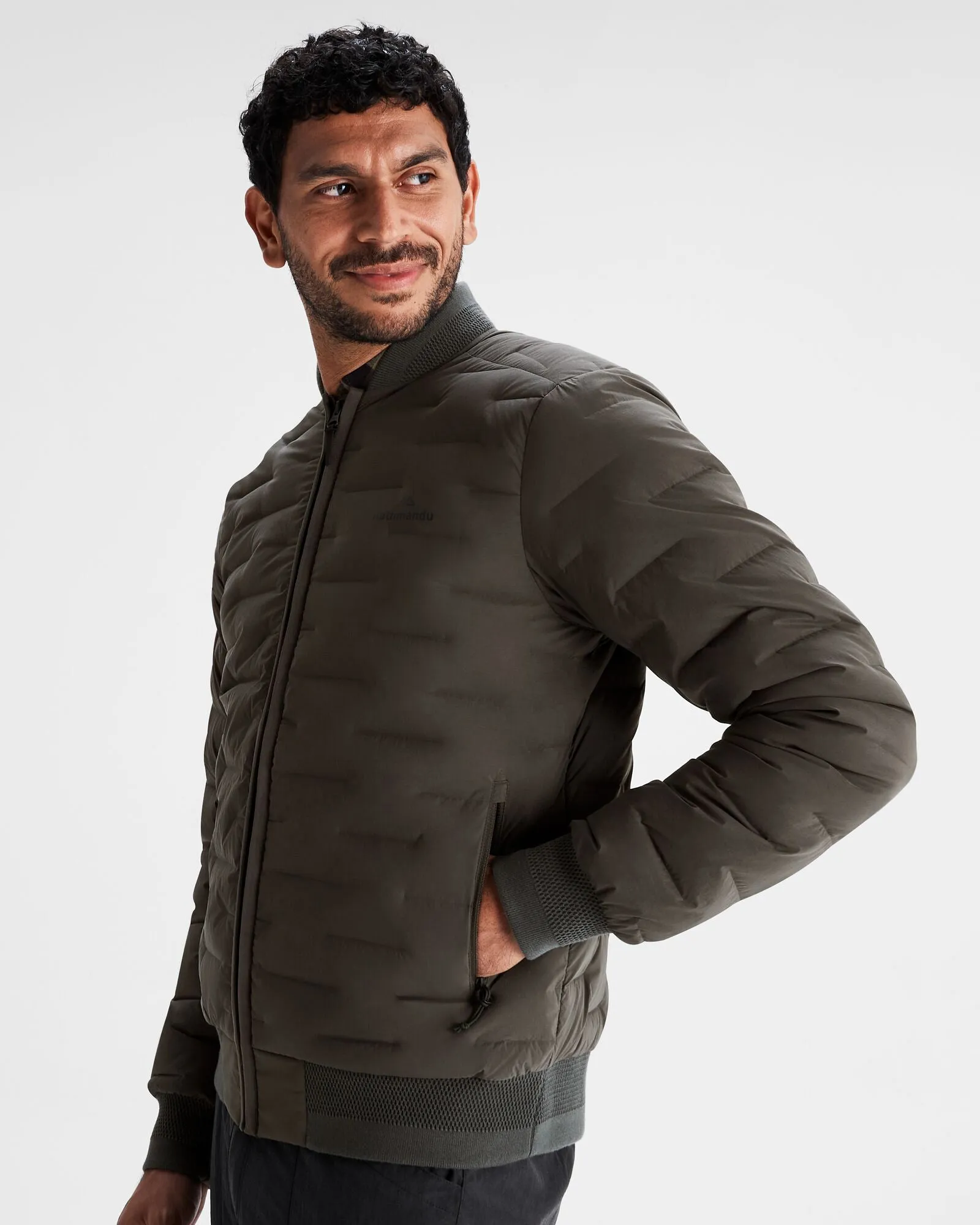 Men's Federate Stretch Down Bomber Jacket - Dark Moss