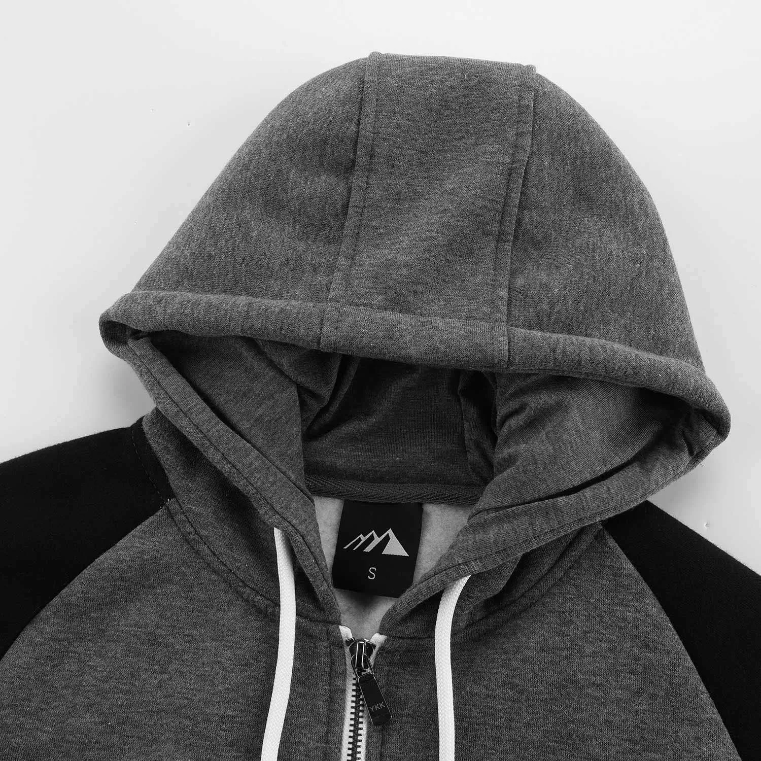 Men's Full Zip Fleece Hoodie zippered Color Block hooded slim Fit Long Sleeve Lightweight Sweatshirt