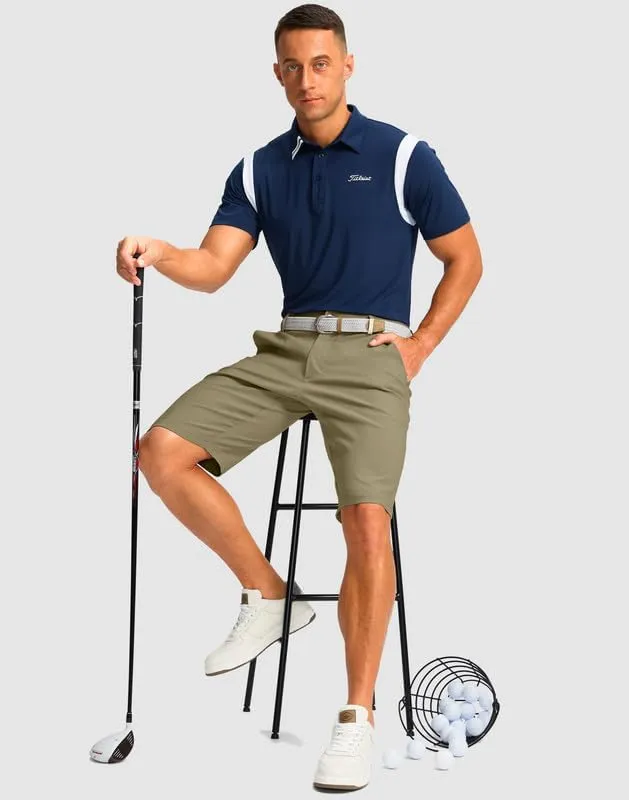 Men's Golf Shorts with 5 Pockets 11" Inseam Stretch Quick Dry Casual Work Dress Shorts for Men