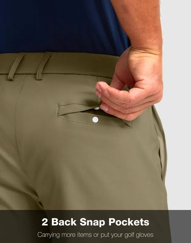 Men's Golf Shorts with 5 Pockets 11" Inseam Stretch Quick Dry Casual Work Dress Shorts for Men
