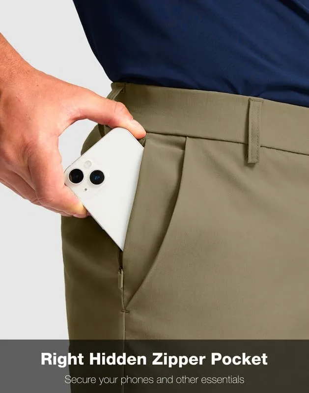 Men's Golf Shorts with 5 Pockets 11" Inseam Stretch Quick Dry Casual Work Dress Shorts for Men