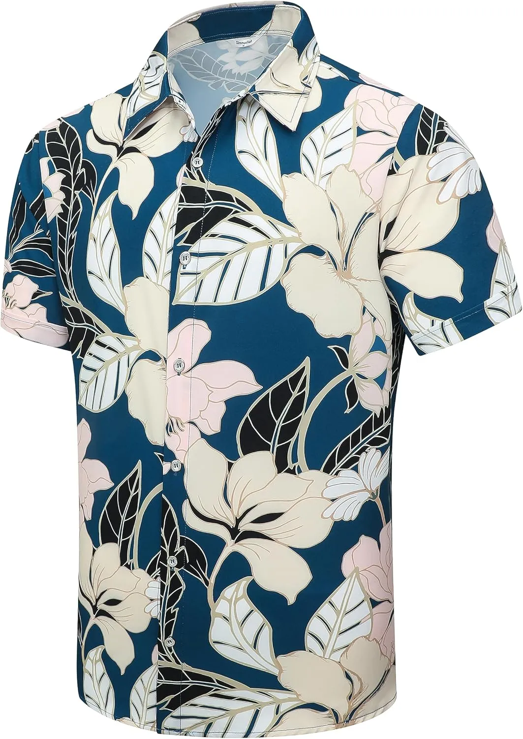Mens Hawaiian Shirt, Short Sleeves Button Down Beach Clothing, Unisex Summer Flamingos Casual Aloha Floral Shirts