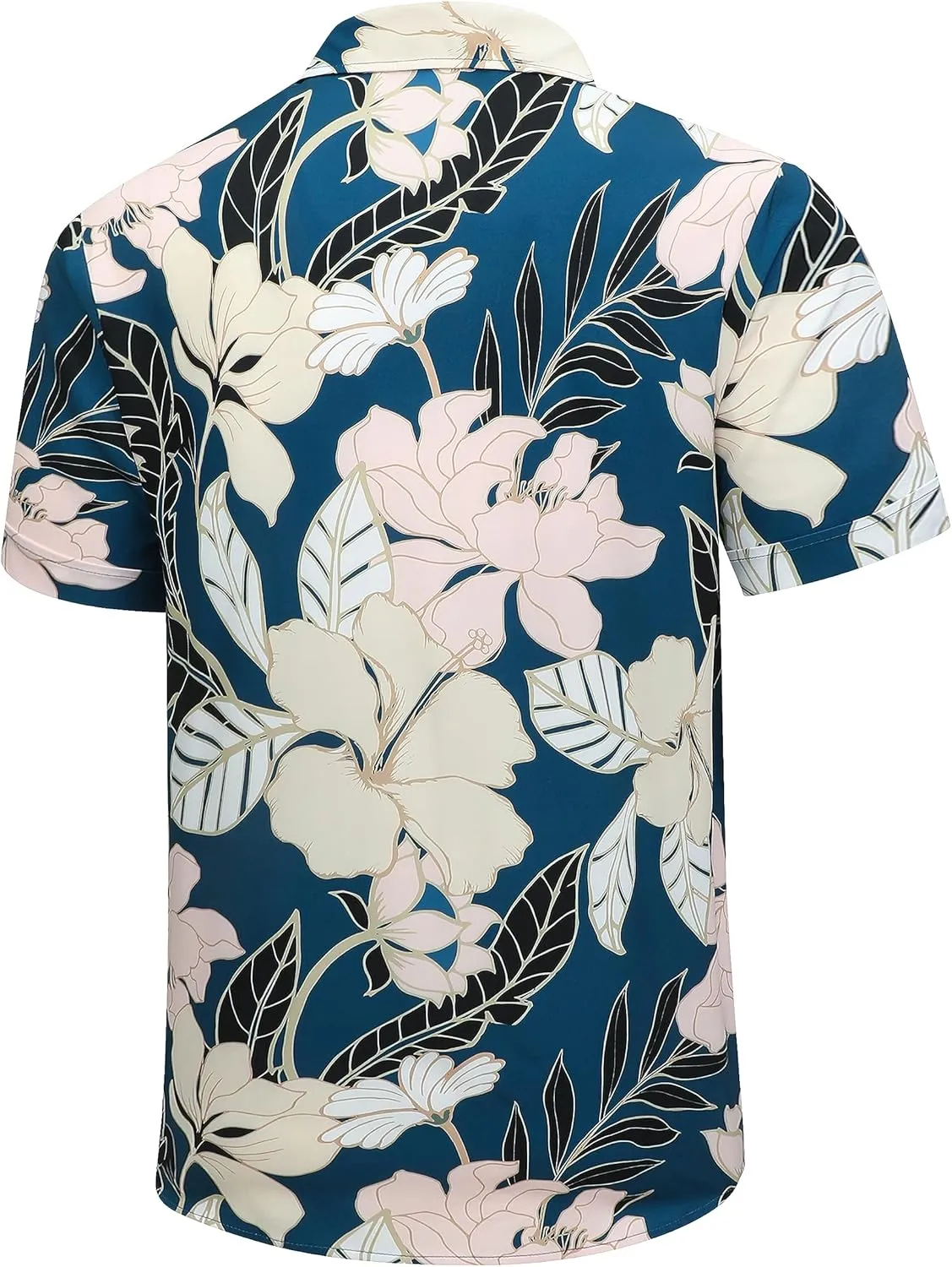 Mens Hawaiian Shirt, Short Sleeves Button Down Beach Clothing, Unisex Summer Flamingos Casual Aloha Floral Shirts
