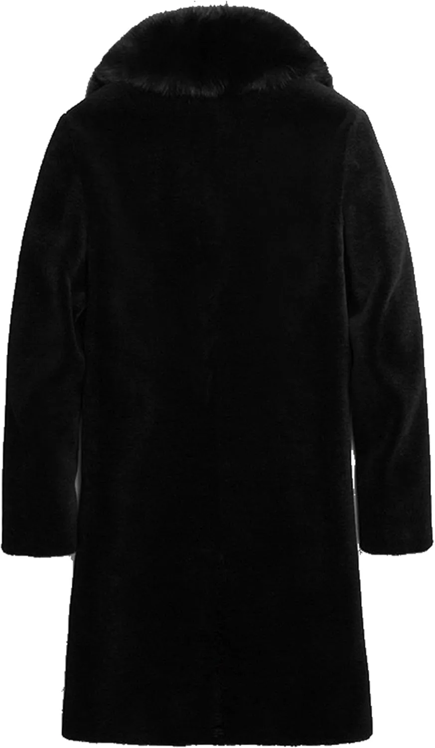 Men's Long Sleeve Fluffy Faux Fur Coat,Mens Winter Warm Faux Fur Overcoat,Long Thicken Soft Jacket Outerwear