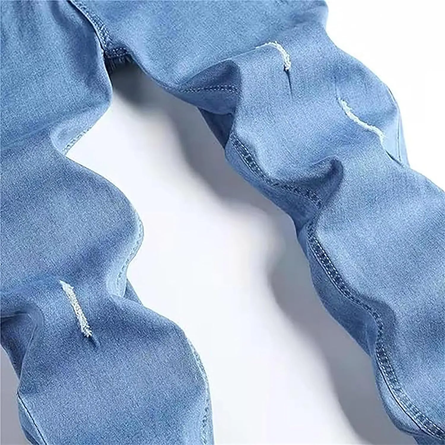 Mens Slim Fit Jeans Stretch Skinny Stretch Jean Fashion Flex Tapered Leg Denim Pants Casual Classic Plain Trousers