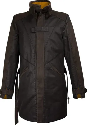 Men's WD Watch Aiden Pearce Dog Lightweight Vigilante Brown Cotton Trench Coat Costume