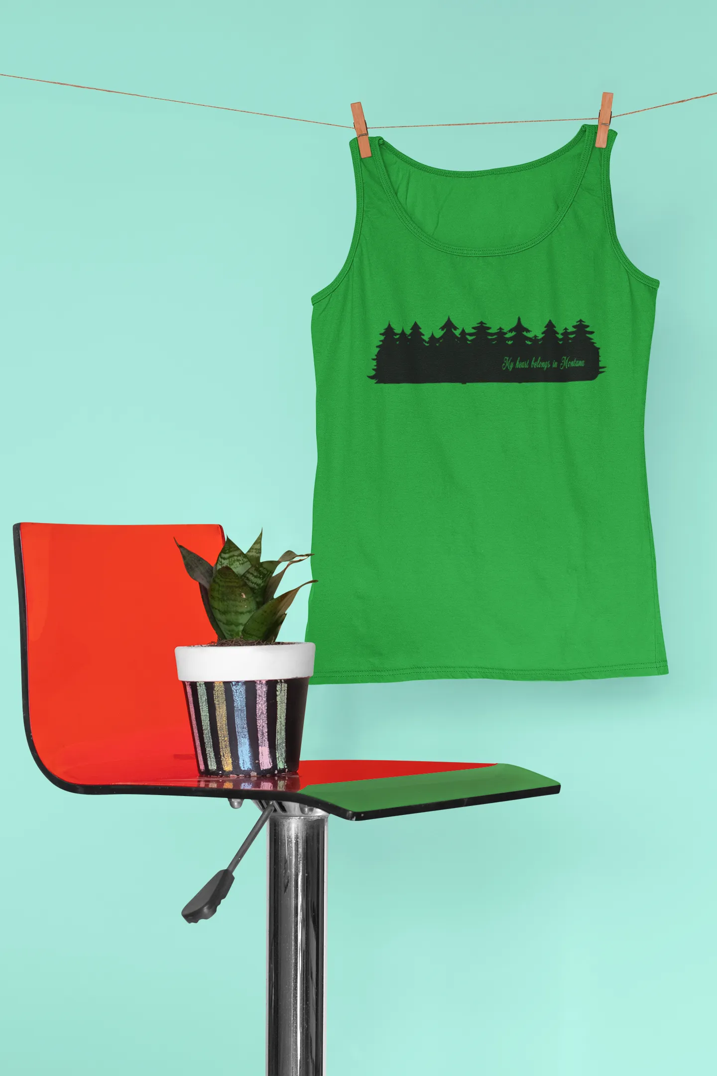 My Heart Belongs in Montana Tank Top