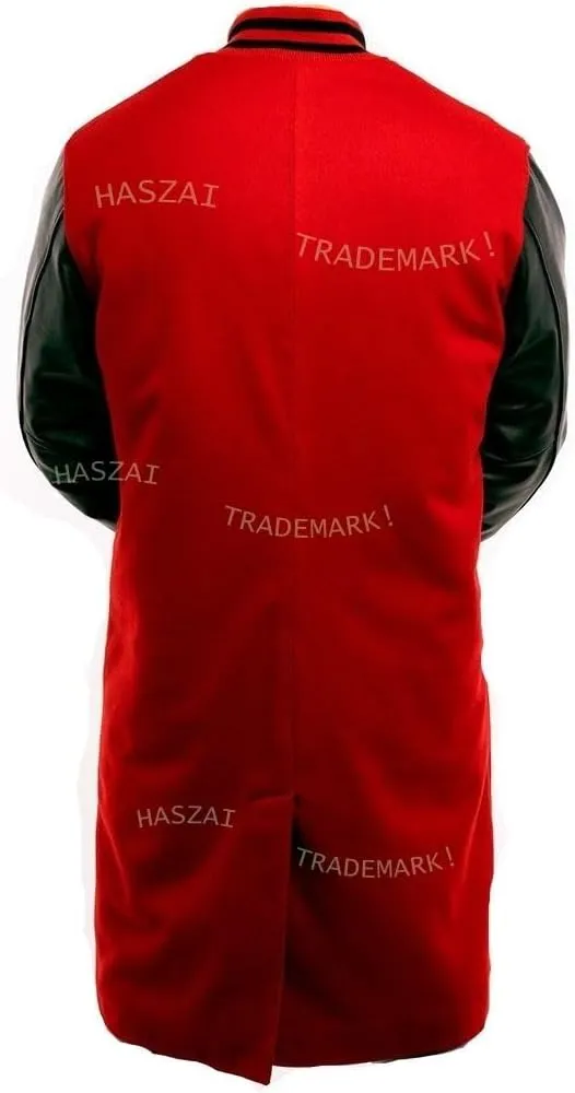 New Letterman Varsity Coats, Baseball Bomber Coats, Long Letterman Coat Jackets, Warm Wool Long Coat