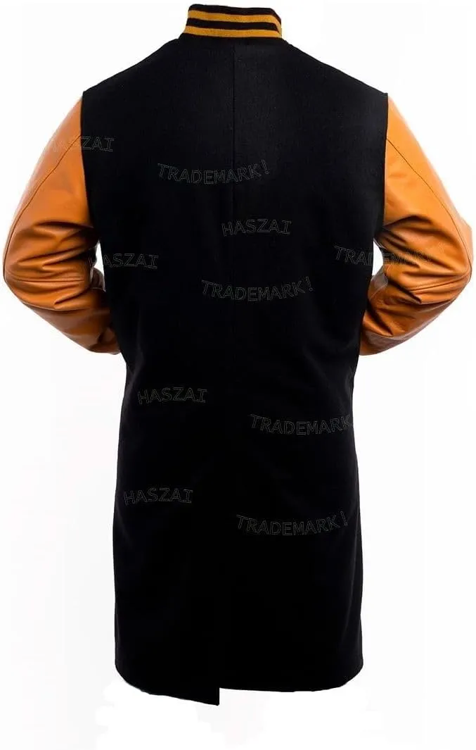 New Letterman Varsity Coats, Baseball Bomber Coats, Long Letterman Coat Jackets, Warm Wool Long Coat