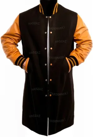 New Letterman Varsity Coats, Baseball Bomber Coats, Long Letterman Coat Jackets, Warm Wool Long Coat