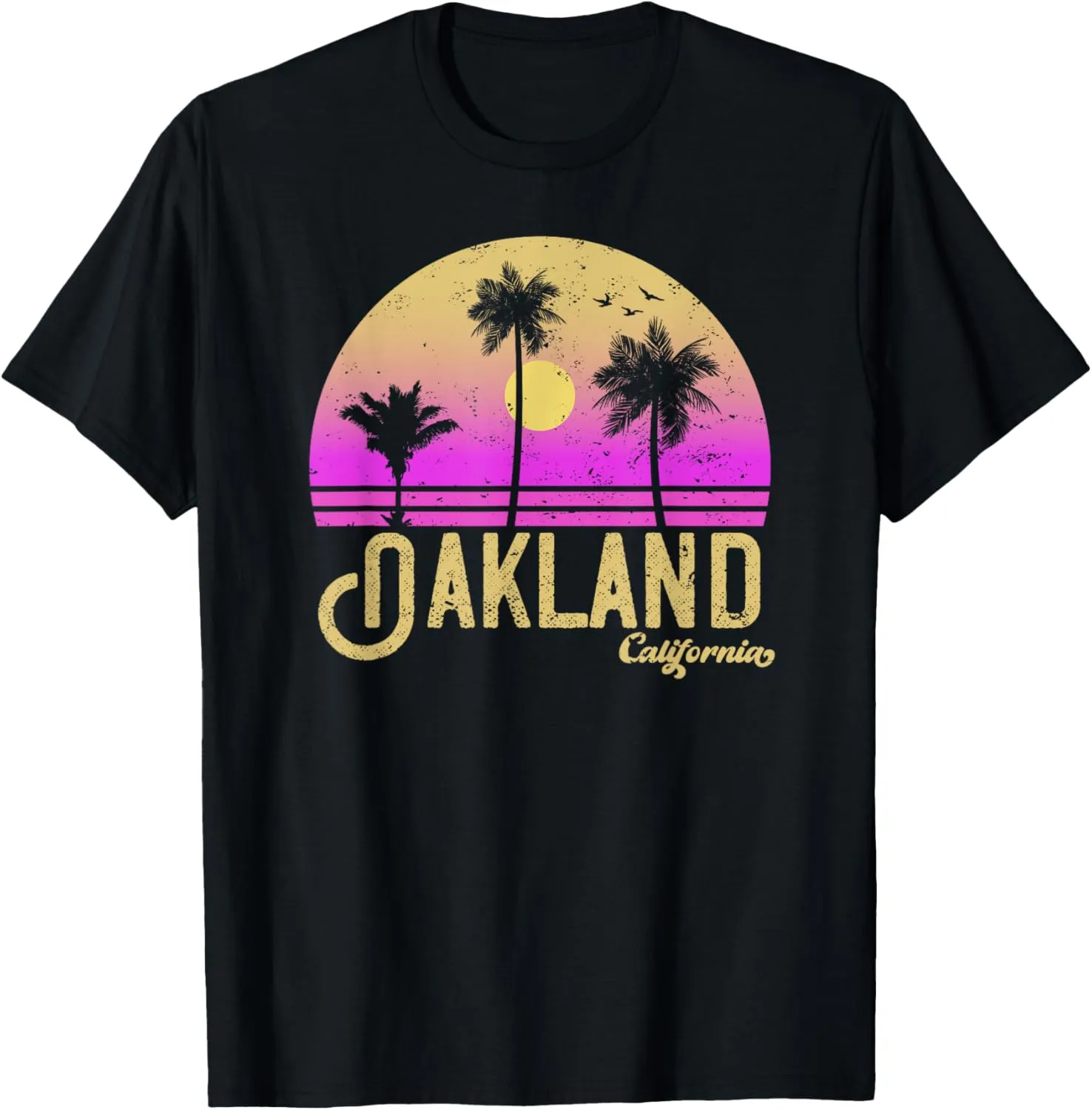 Oakland California Retro Vintage Sunset T-Shirt