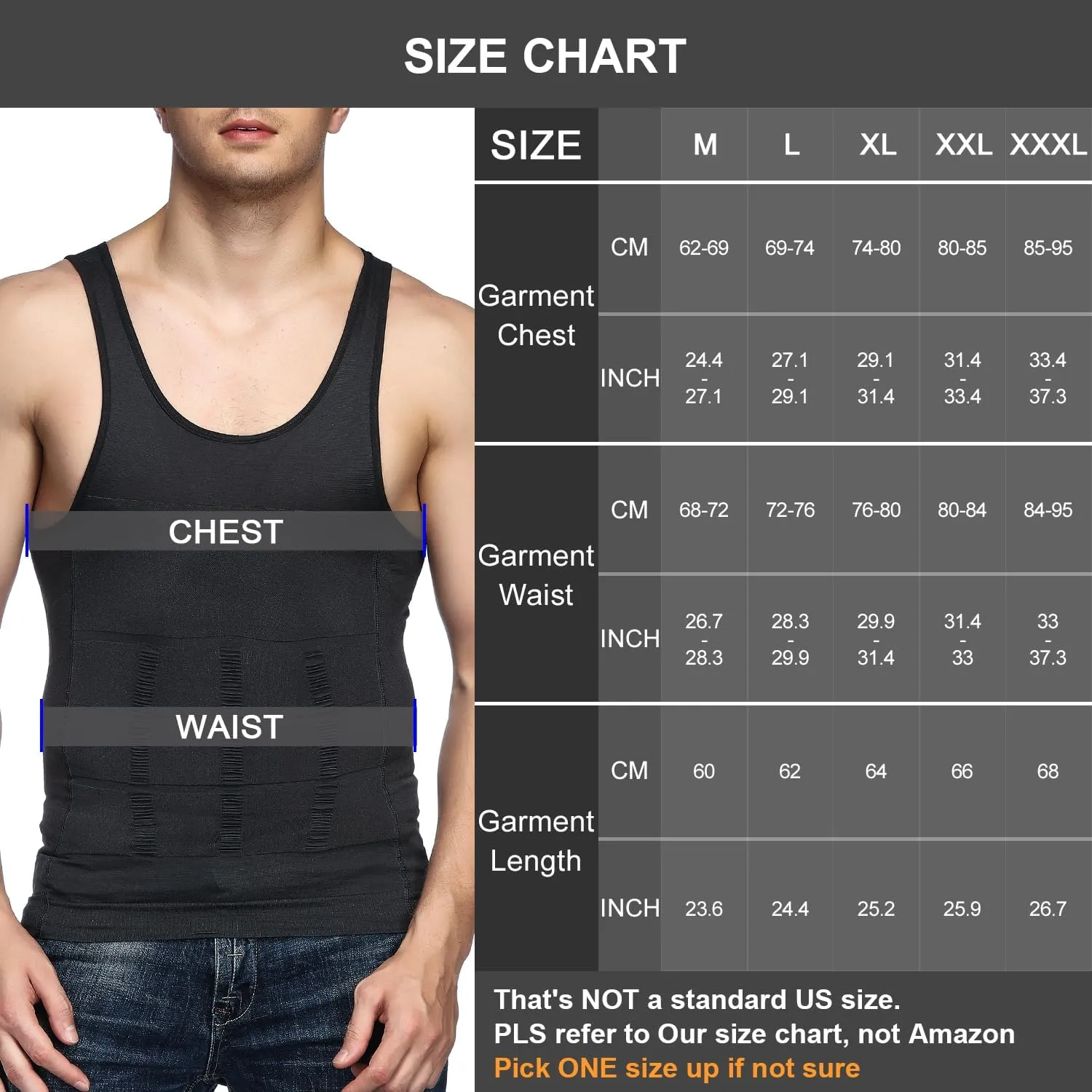 Odoland 5 Pack Men's Compression Shirt Short Sleeve Vest Set, Body Shaper Shapewear Tank Top Base Layer for Sport