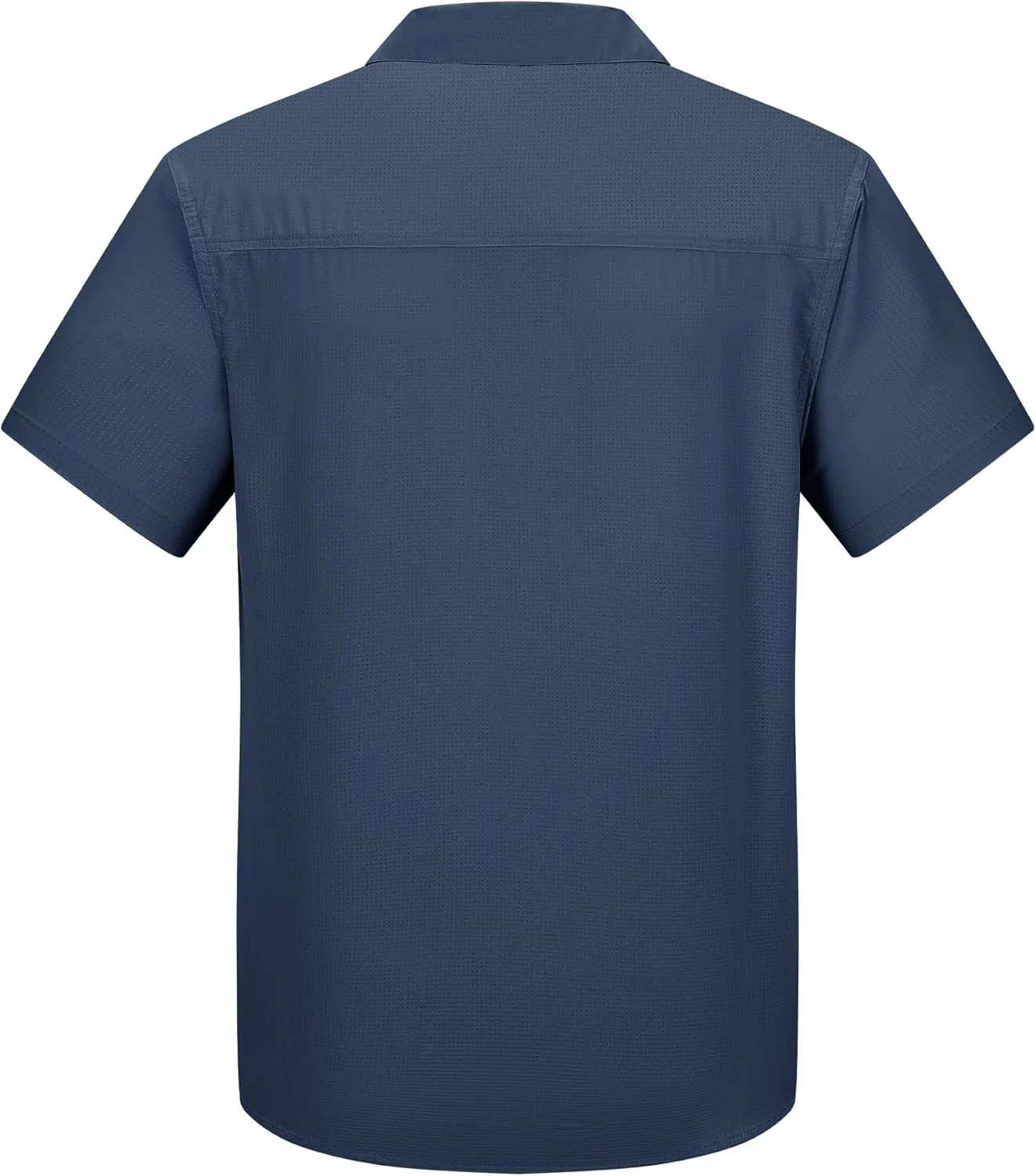 Outdoor Ventures Men's Lightweight Short Sleeve Fishing Shirt UPF 50 Button Down Quick Dry Cooling Hiking Travel Safari Shirt