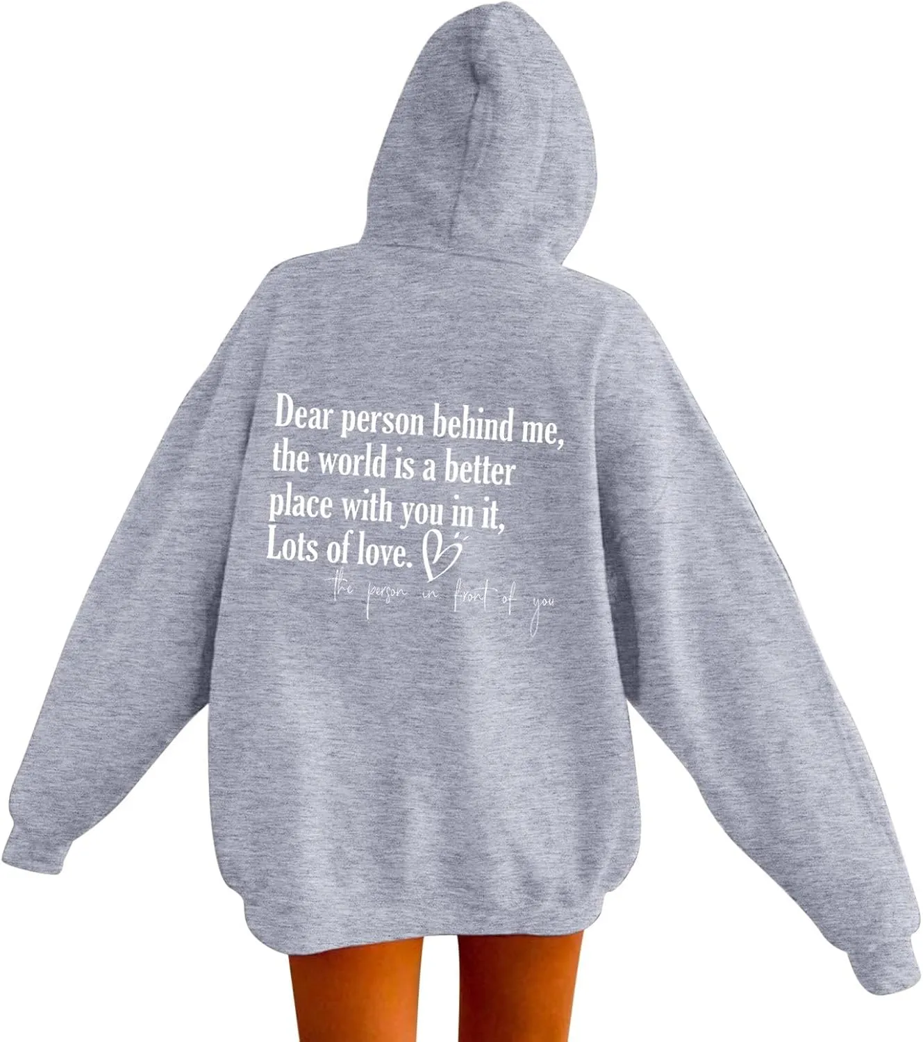 Oversized Hoodies for Women Fleece Casual Long Sleeve Letter Graphic Print Hoodie Sweatshirts Drawstring Pullover Pocket