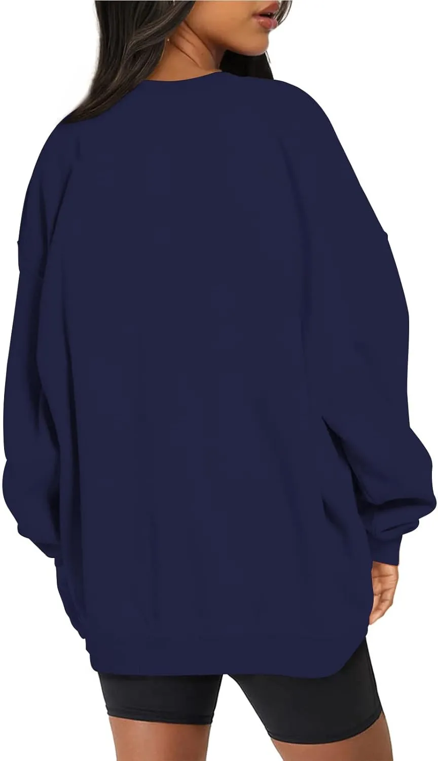 Oversized Long Sleeve Sweatshirts For Women 2023 Fall Fashion Crewneck Sweatshirt Solid Casual Loose Pullover Tops