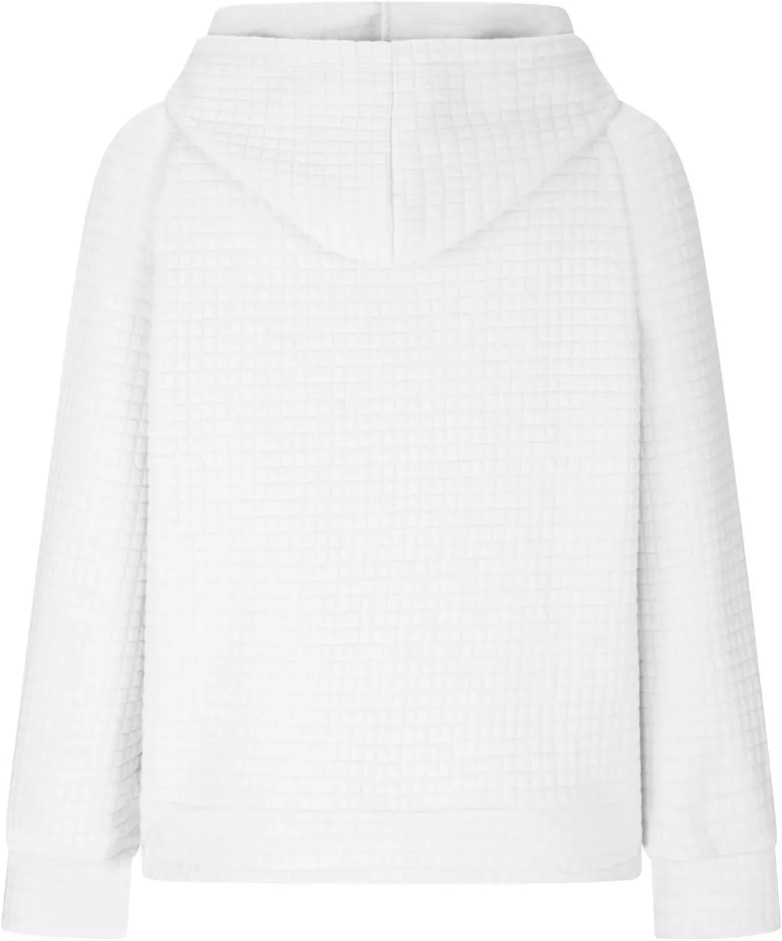Oversized Waffle Knit Hoodie Sweatshirts for Women Causal Fall Fashion Clothes Solid Drawstring Pullover Hoodies
