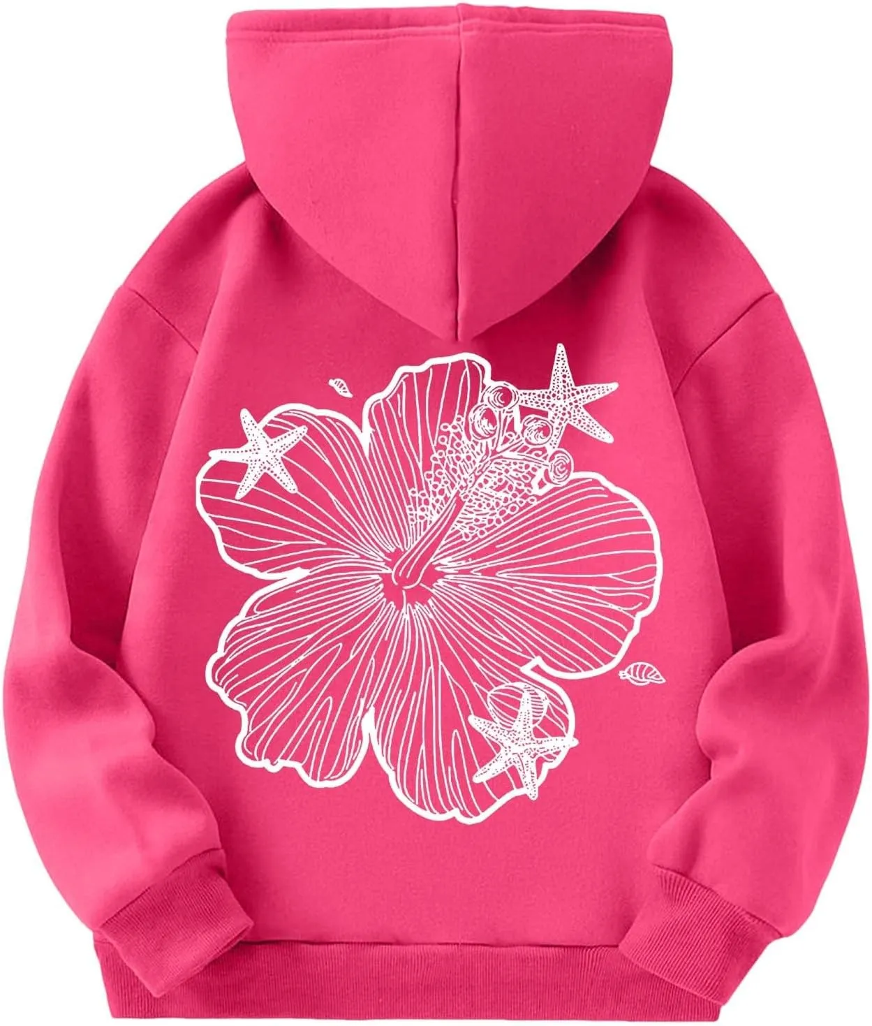 Palm Puff Hoodie for Kids Letter Graphic Hoodie Cute Preppy Sweatshirt Teen Girls Long Sleeve Tops with Pockets