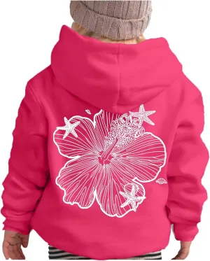 Palm Puff Hoodie for Kids Letter Graphic Hoodie Cute Preppy Sweatshirt Teen Girls Long Sleeve Tops with Pockets