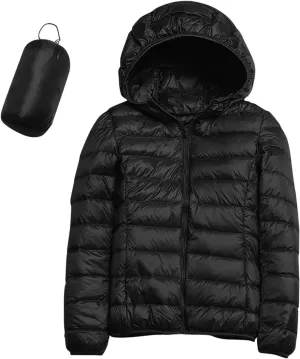 Parkas Long Sleeve Warm Zipper Thickened with Pockets Skimpy Solid Color Casual Hooded Women's Thickened Down Jacket