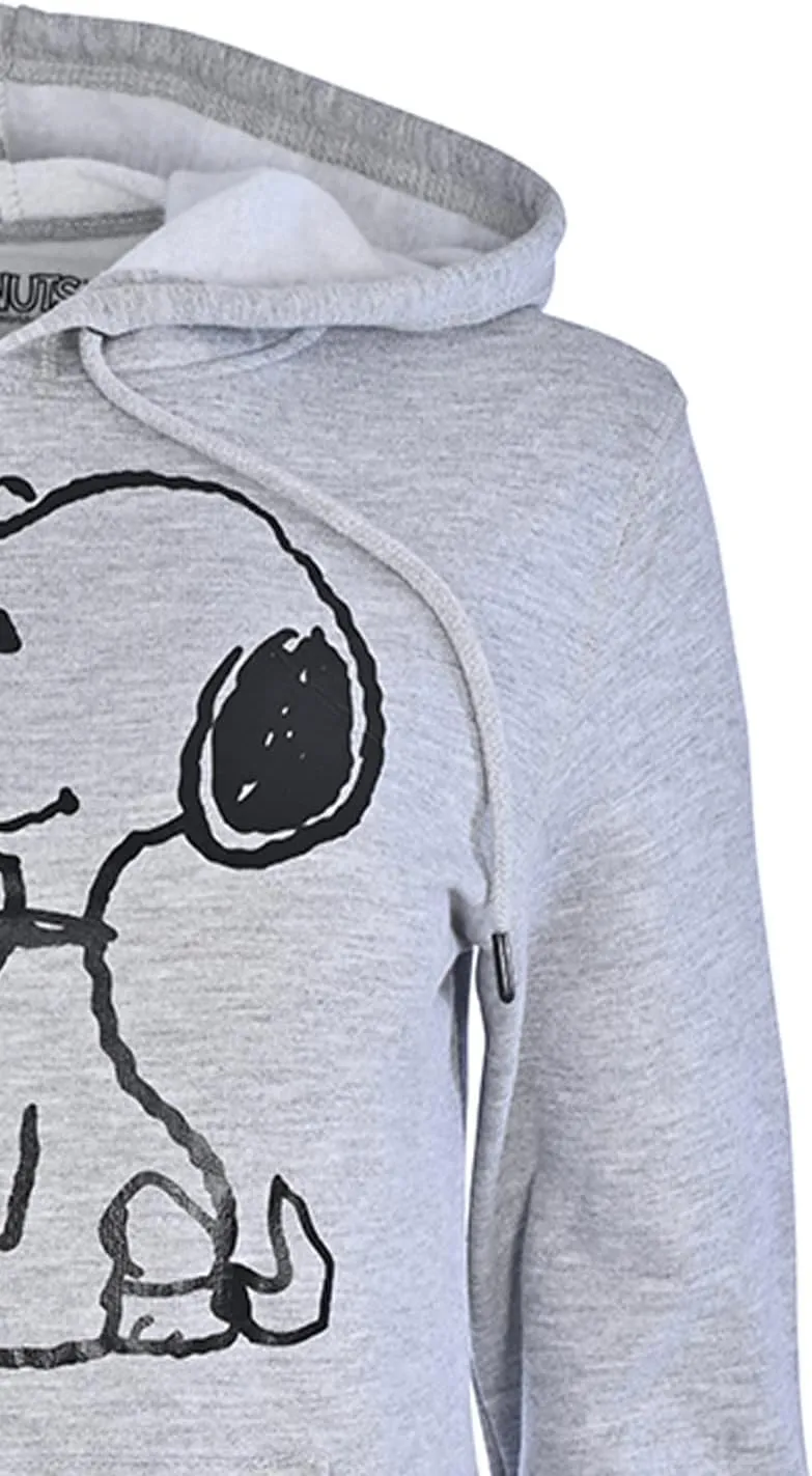 Peanuts Ladies Snoopy Fashion Hoodie - Ladies Classic Snoopy Fleece Sweatshirt Foil Sweatshirt