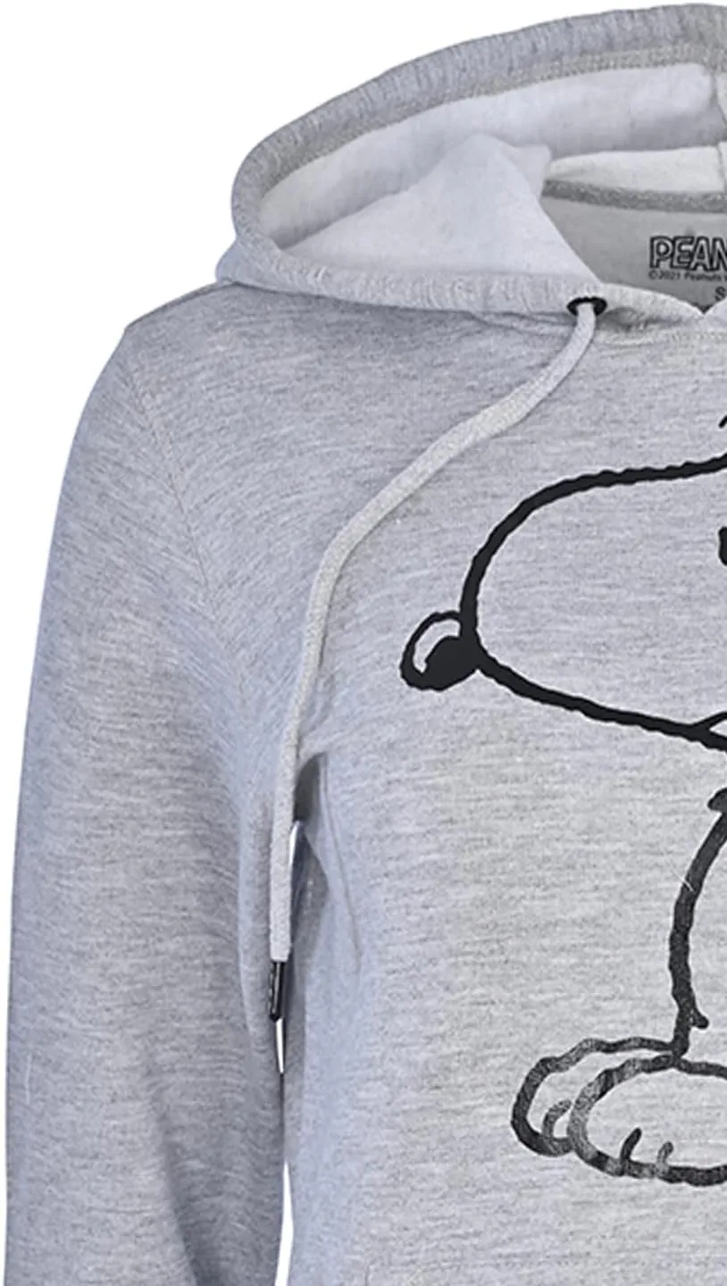 Peanuts Ladies Snoopy Fashion Hoodie - Ladies Classic Snoopy Fleece Sweatshirt Foil Sweatshirt