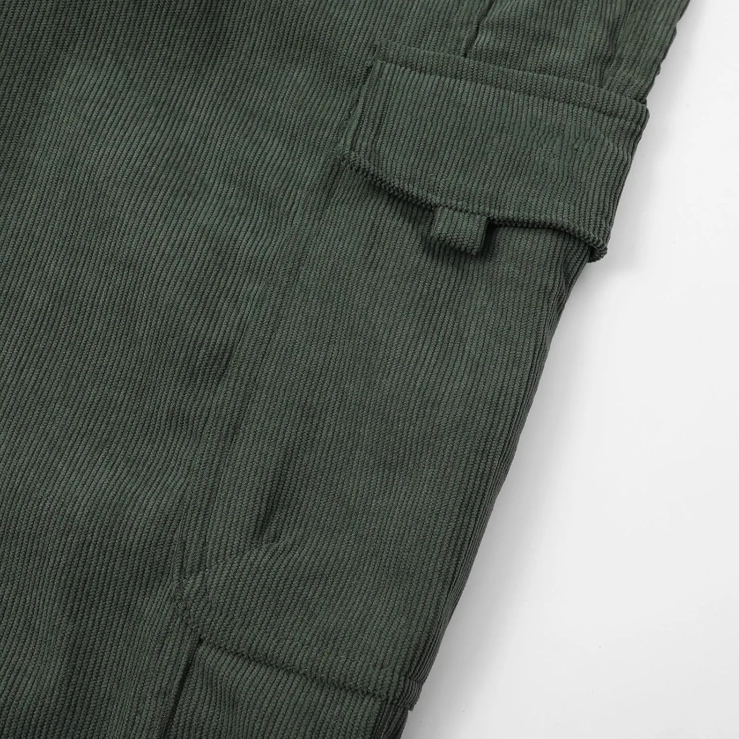 Plus Size Corduroy Cargo Pants Men Pocket Elastic String Waist Sweatpants Warm Casual Sports Tapered Jogger Trousers