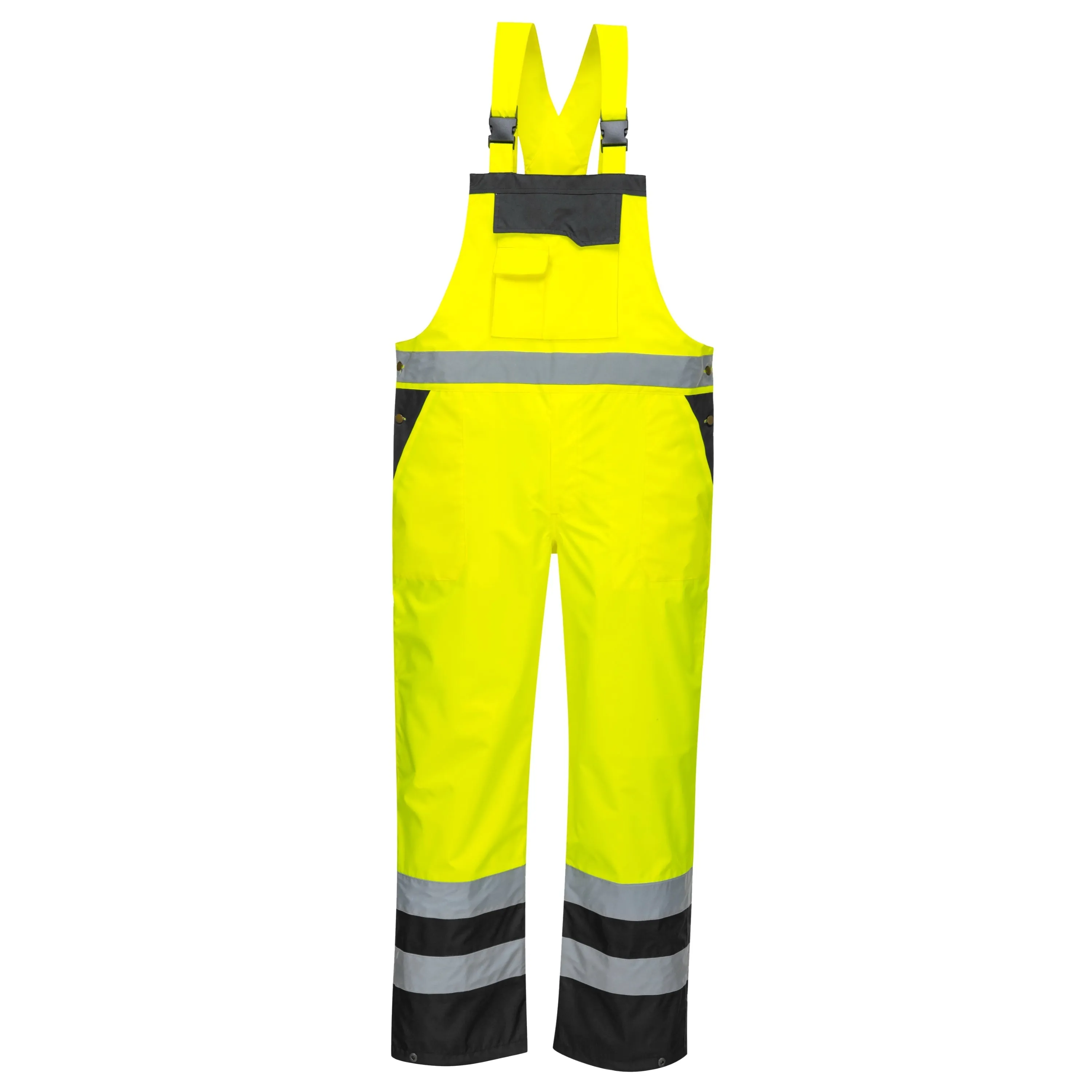 PORTWEST® High Visibility Unlined Bib Overalls - ANSI Class E - S488