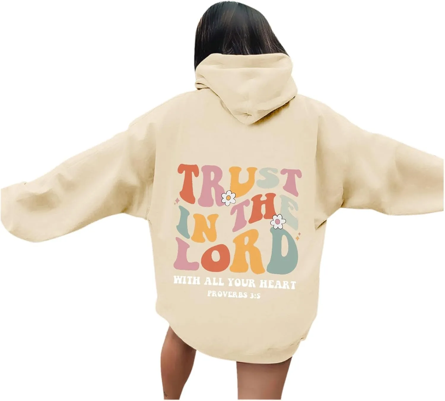 Preppy Graphic Hoodies for Teen Girls Pink Palm Puff hoodie 2024 Fall Fashion Long Sleeve Sweatshirts with Pockets
