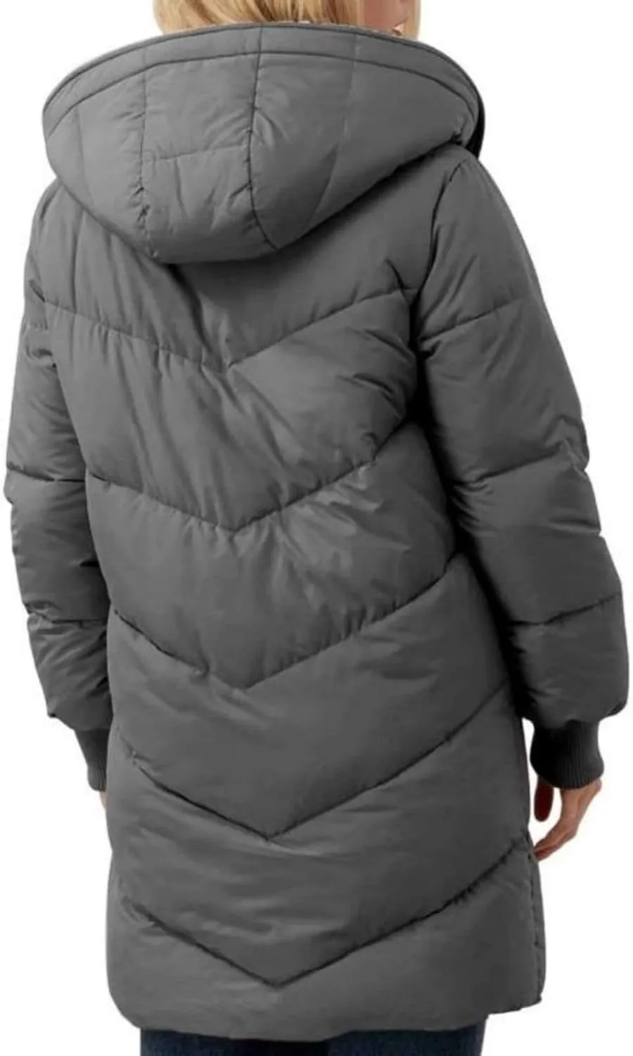 Puffer Coat Women Women's Winter Thickened Down Jacket Warm Long Down Jacket with Hood Hooded Cotton Jacket