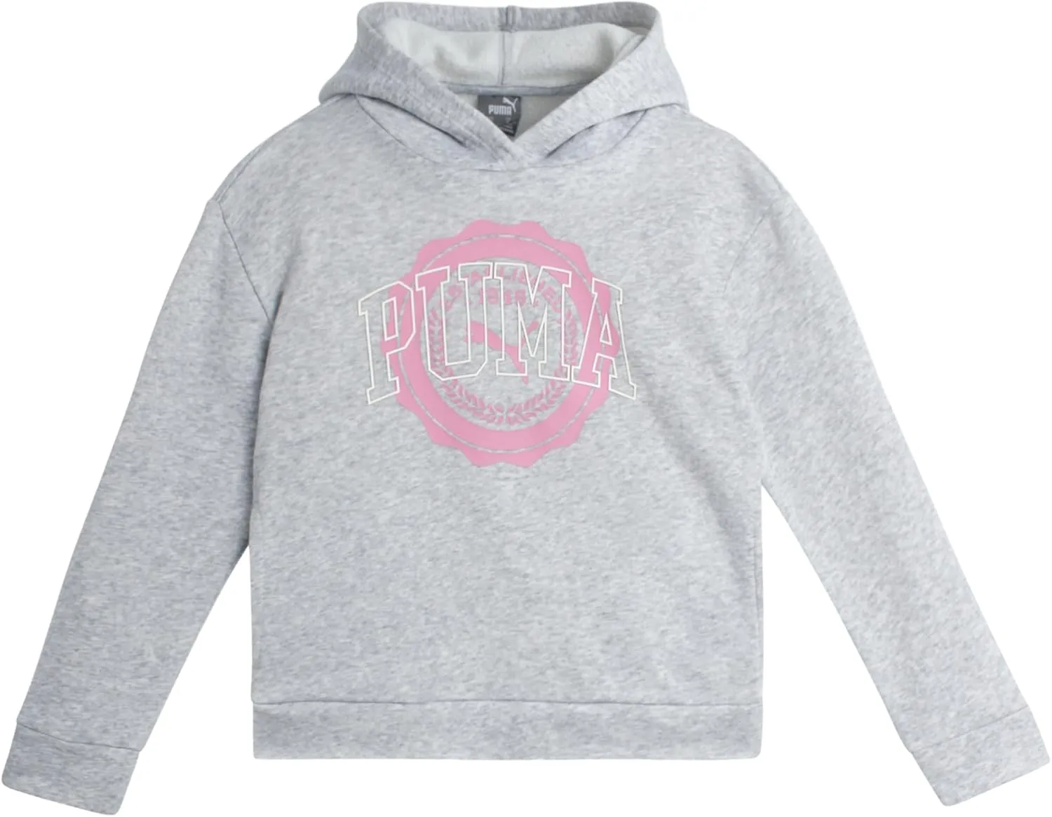 PUMA Girls' Sweatshirt - Performance Fleece Pullover Graphic Hoodie for Girls (7-16)