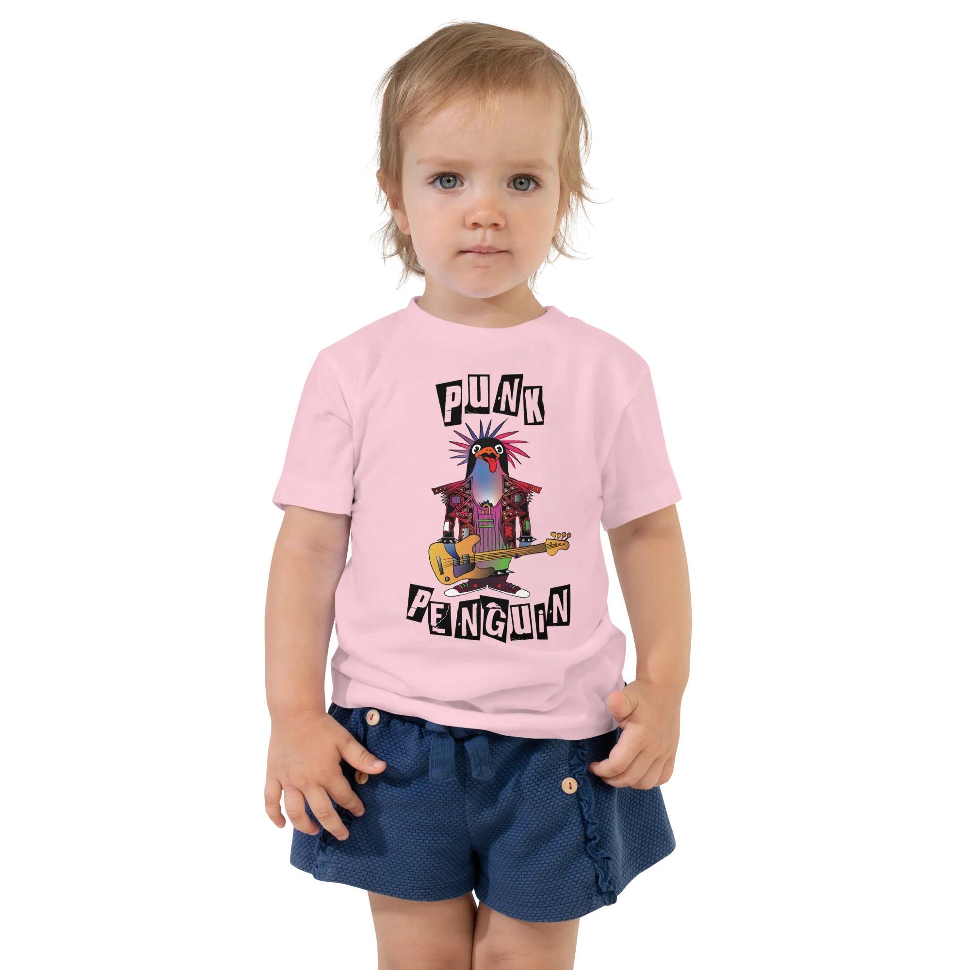 Punk Penguin Toddler Short Sleeve Tee