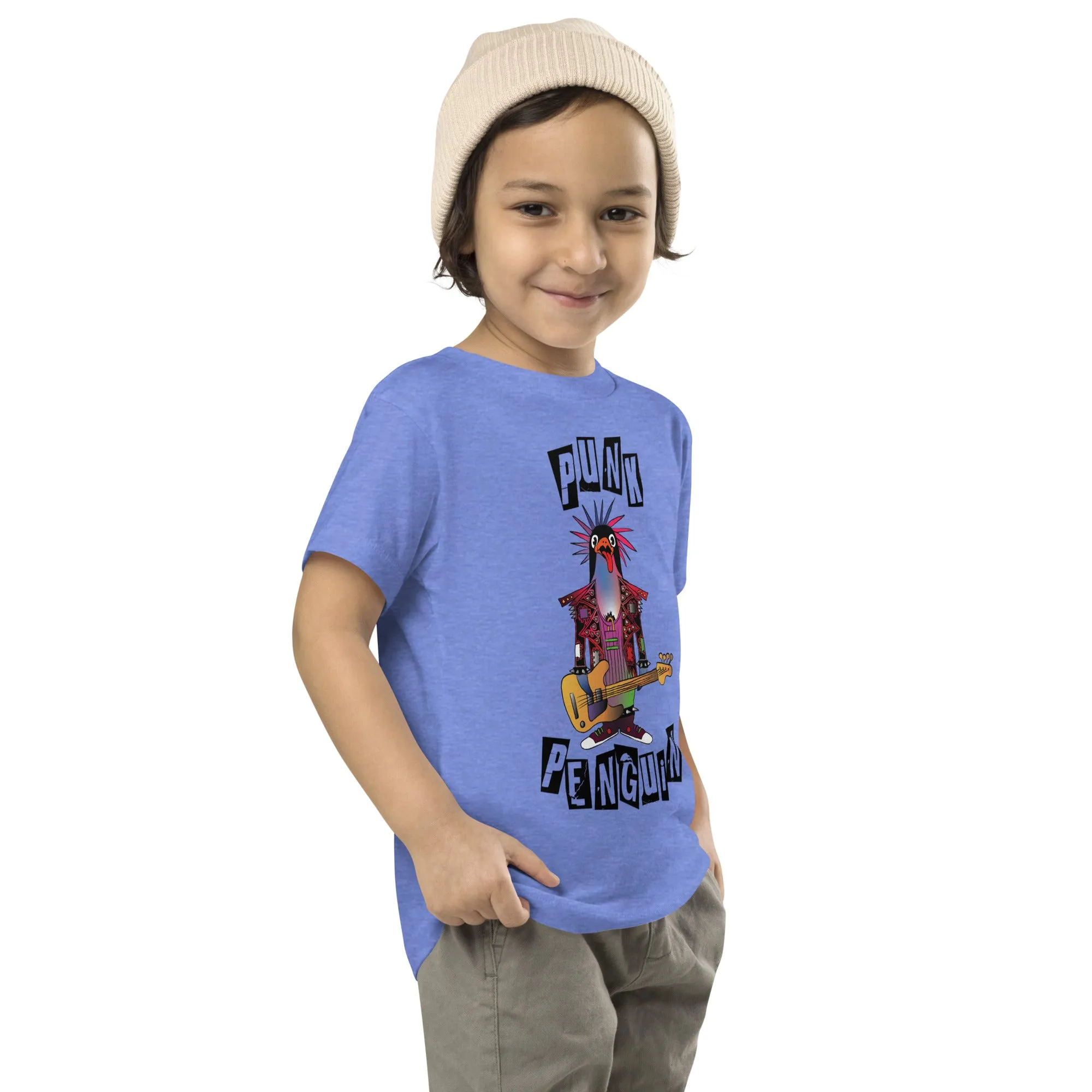 Punk Penguin Toddler Short Sleeve Tee