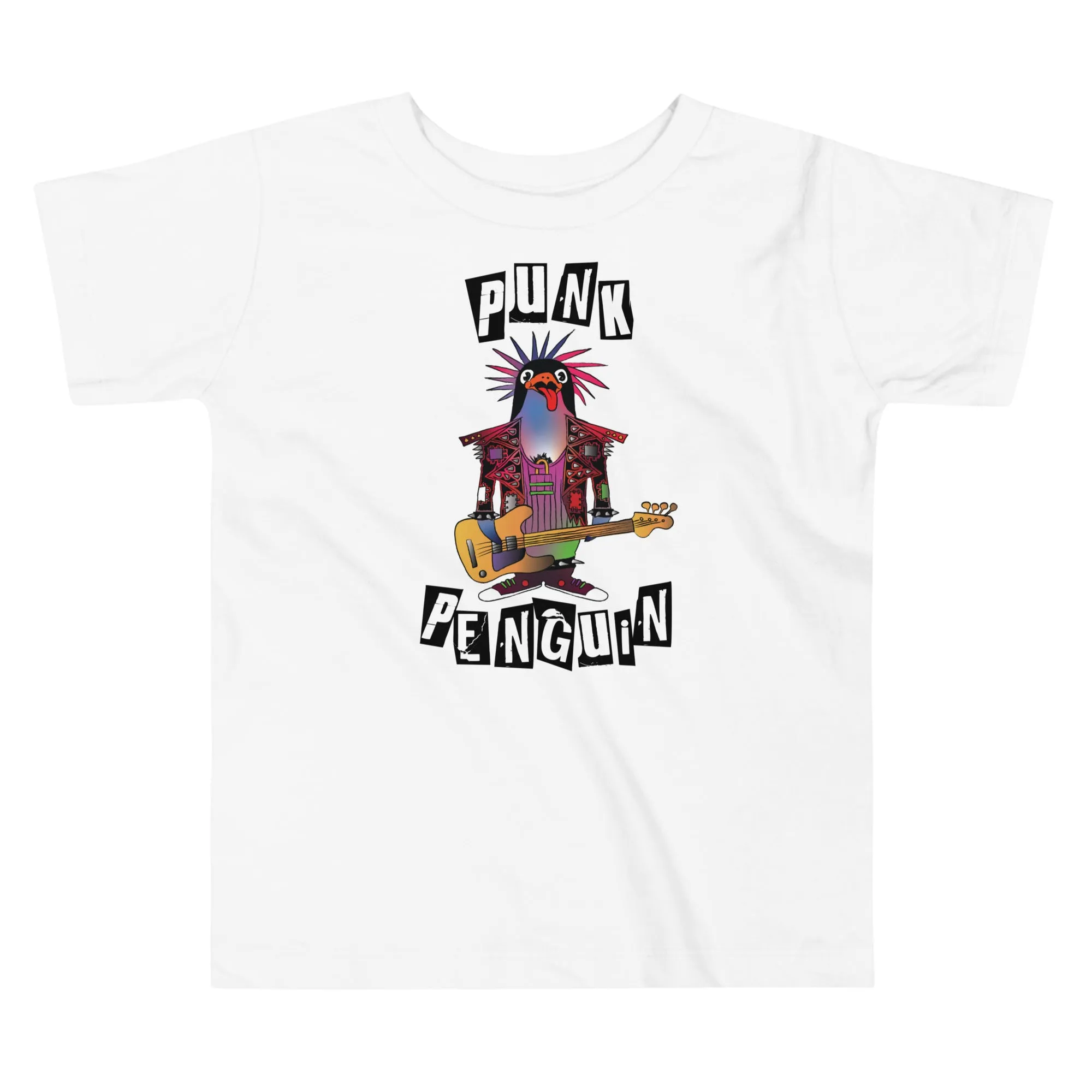 Punk Penguin Toddler Short Sleeve Tee