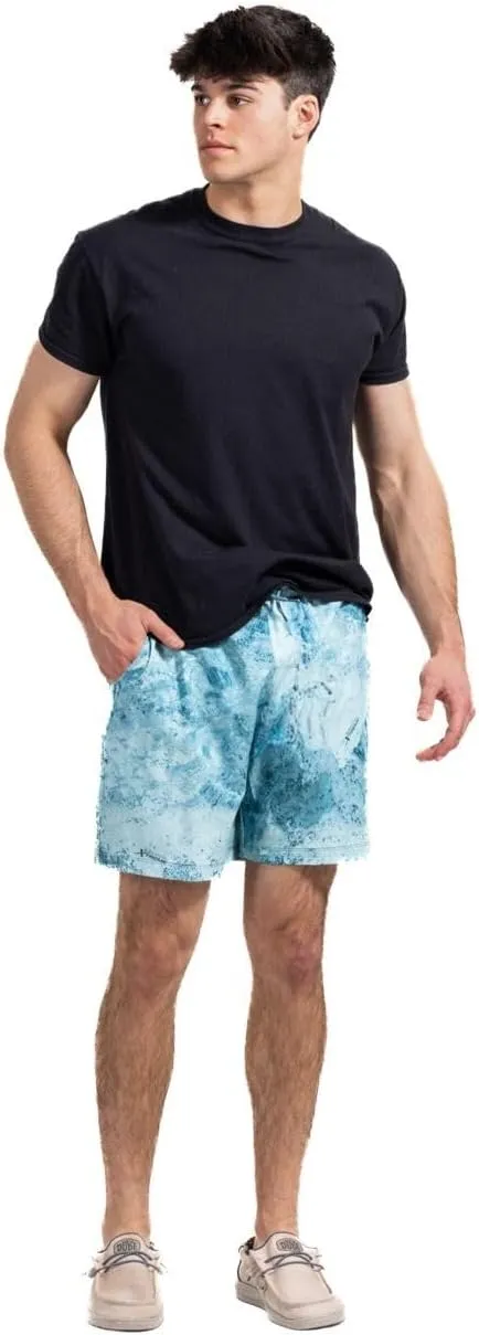 Realtree Men's Camo Lined Shorts Quick Dry Shorts with Zipper Pockets for Running, Fishing and Hiking