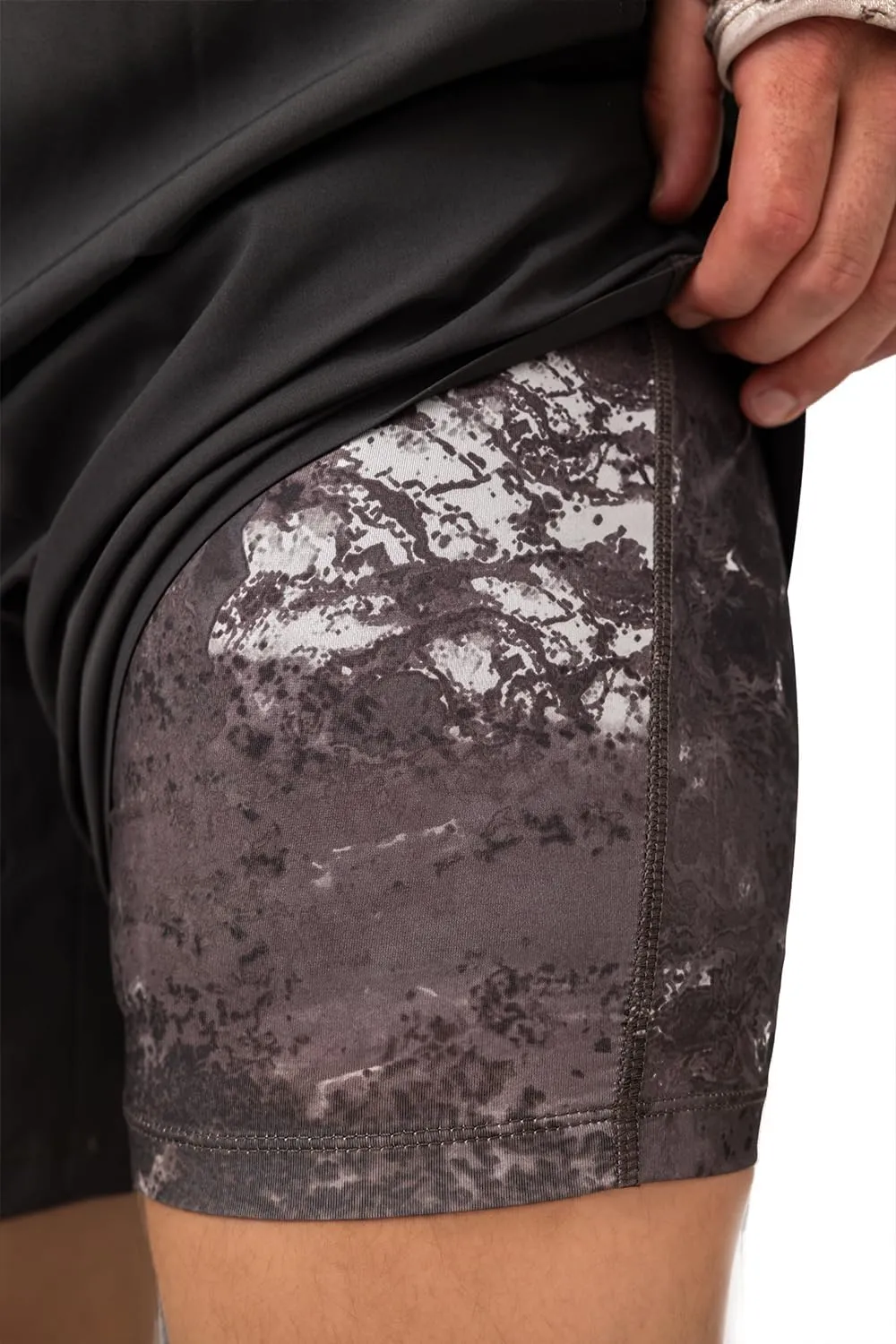 Realtree Men's Camo Lined Shorts Quick Dry Shorts with Zipper Pockets for Running, Fishing and Hiking