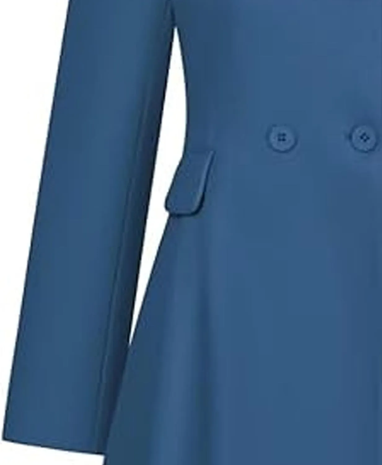 SEMATOMALA Women's Winter Wool Blend Swing Dress Coat Stand Collar Double Breasted Trench Coat A Line Pea Coat