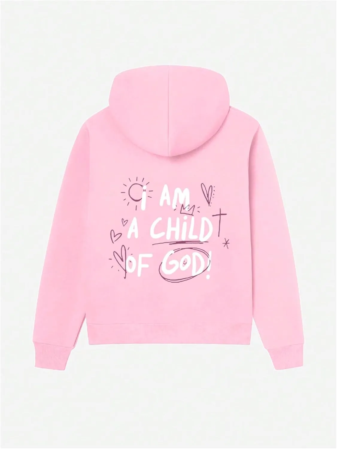 SHENHE Women's Oversized Graphic Hoodie Letter Print Casual Hoodie Pullover Sweatshirt