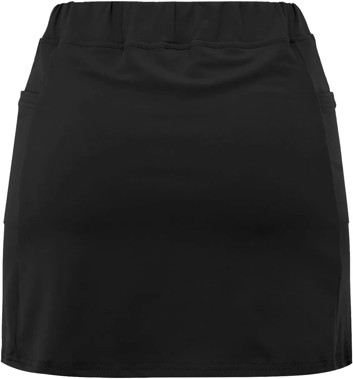 Skirt with Shorts Underneath, Women Elastic Yoga Skirts Solid Color Lightweight Tummy Control Athletic Tennis Shorts