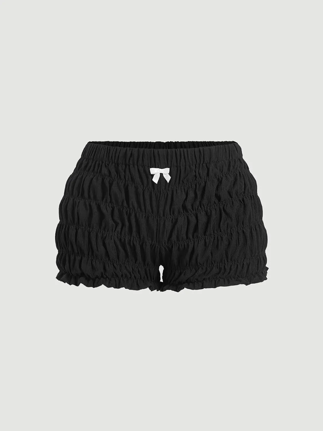 SOLY HUX Women's Ruffle Shorts Y2k Lace Lolita Bloomers Elastic Waist Frill Bottoms Micro Boyshorts