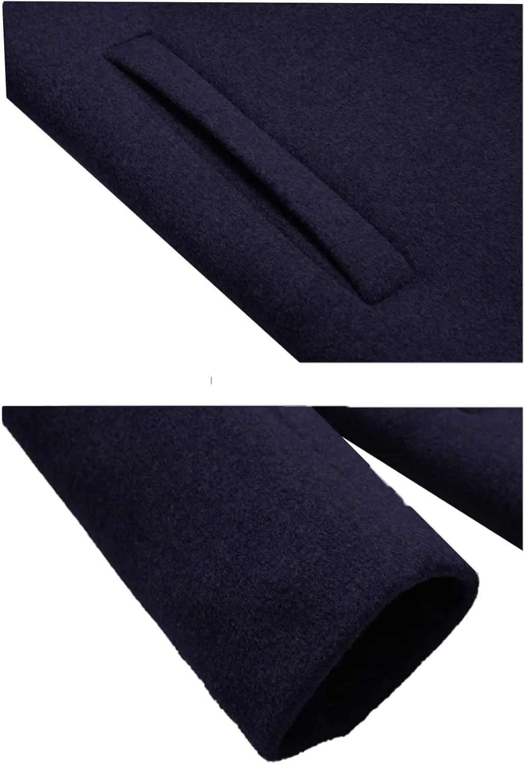 SOMTHRON Mens Trench Coat Winter Wool Blend jacket Overcoat long Top Coat Warm Pea Coat