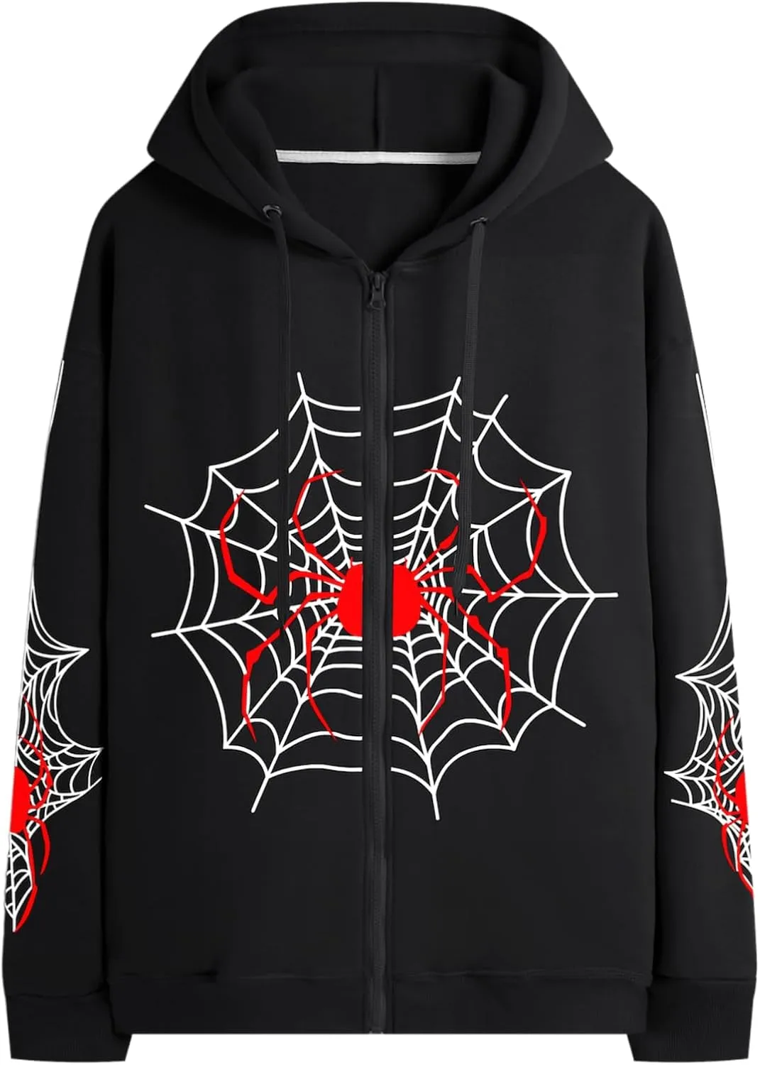 Spider Graphic Hoodies Y2k Zip Up Hoodie Men Women Oversized Sweatshirts Y2k Jacket Streetwear Vintage Tops