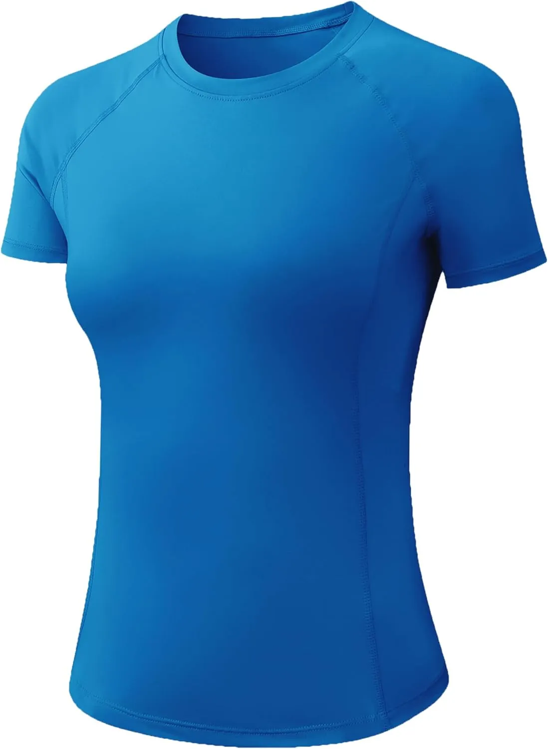 SPVISE Women's Compression Shirt Short Sleeve Workout Tops Athletic Baselayer Dry Fit Running Yoga Gym Basic T-Shirt Crewneck