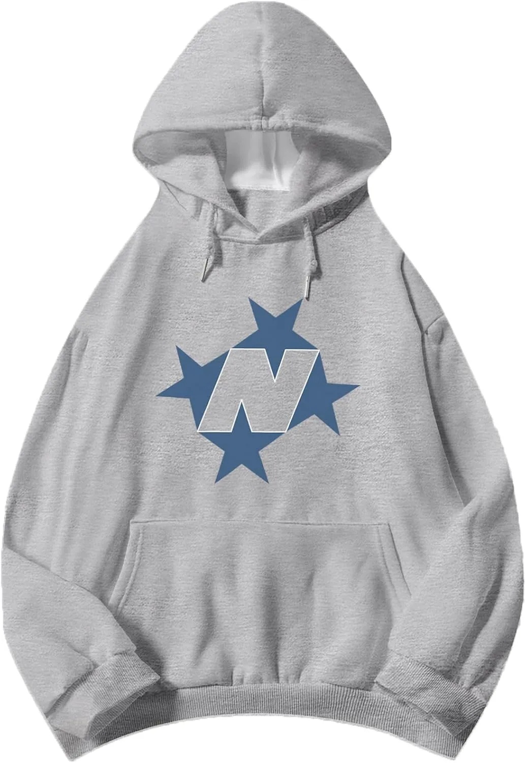Star Graphic Hoodies For Women Vintage Aesthetic Streetwear Sweatshirt With Pockets Retro Printed Fleece Pullover