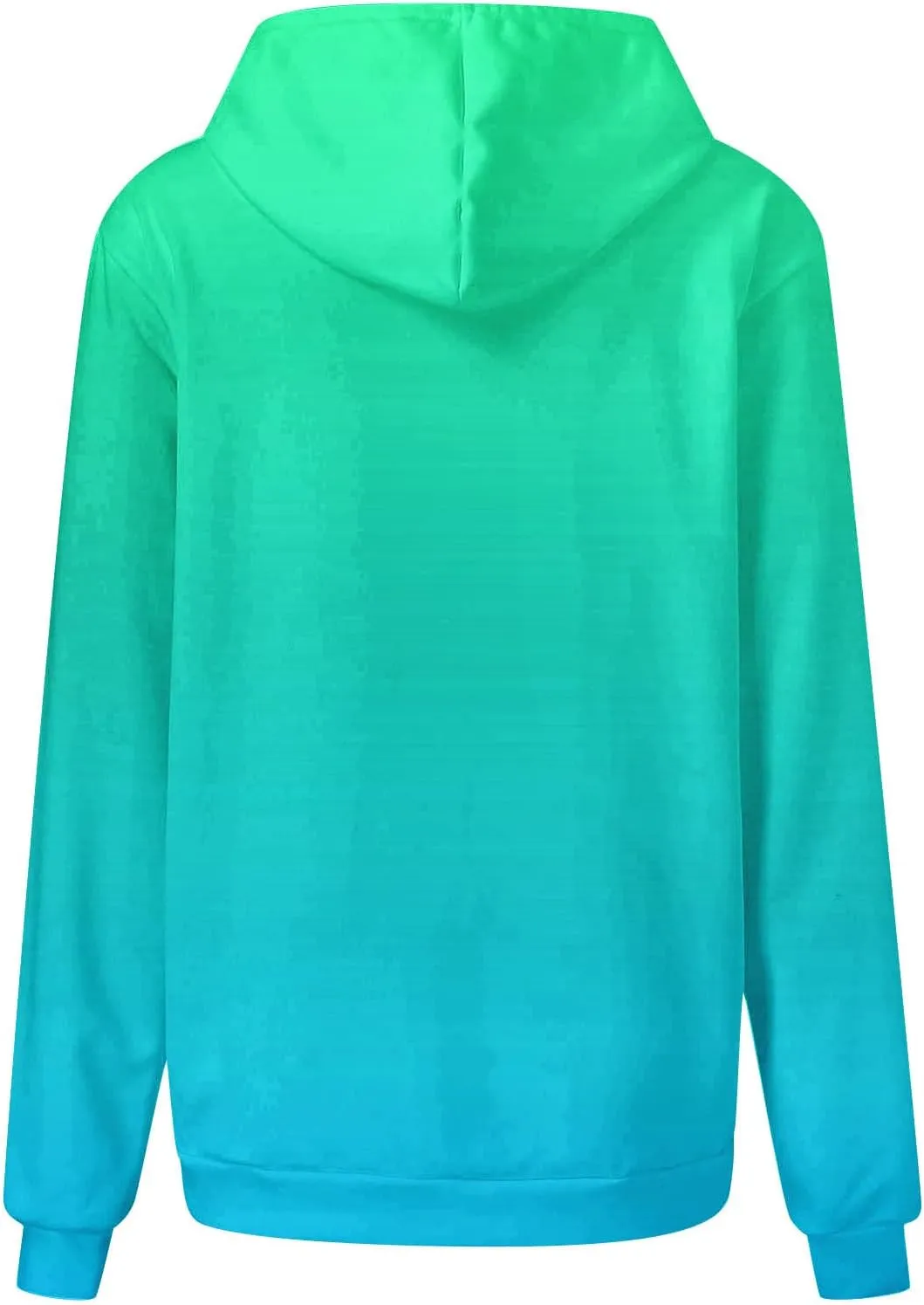 Stessotudo Oversized Hoodies for Women Casual Gradient Pullover Sweatshirts with Pocket Long Sleeve Trendy Y2K Hooded Tops
