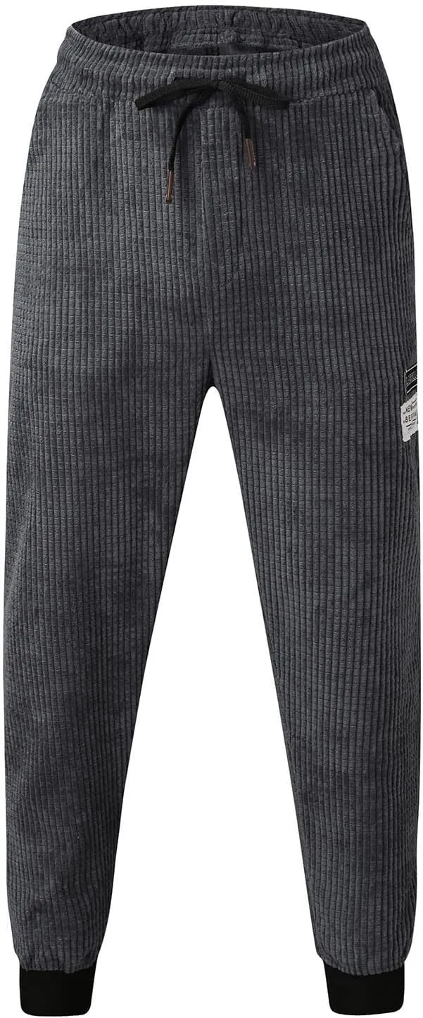 SUWBMHWE Men Joggers Pants, Mens Casual Harlan Pants Lace-up Track Cuff Solid Color Workout Pants with Pocket