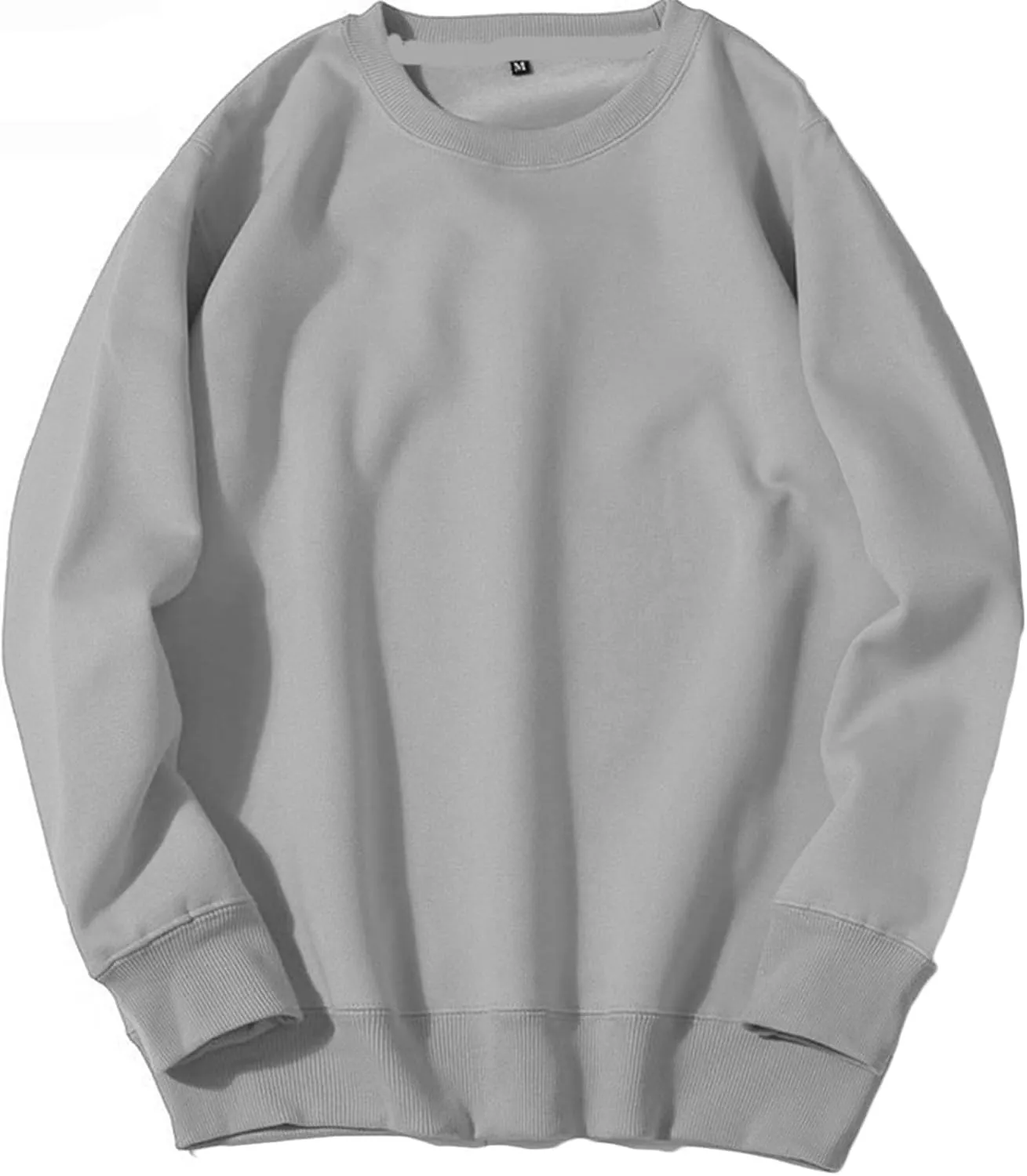 Sweatshirt for Men 2024 Fashion Cotton Long Sleeve Crewneck Sweatshirts Casual Lightweight Solid Workout Gym Pullover